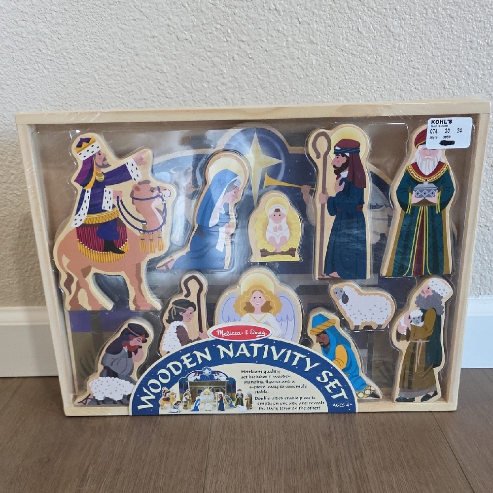 Melissa & Doug Colorful Wooden Nativity Set